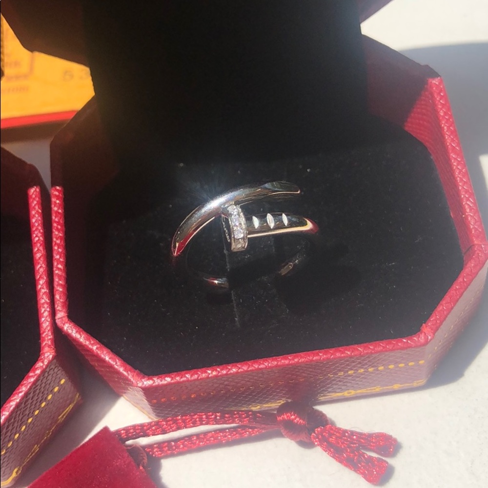 🆕 Nail Juste un Clou Style Ring - with or without gems -  engraved - Picture 3 of 8